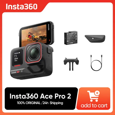 Original Insta360 Ace Pro 2 Action Camera - 8K Waterproof  Co-Engineered with Leica, 1/1.3"Sensor,Dual AI Chip,Leading Low Light