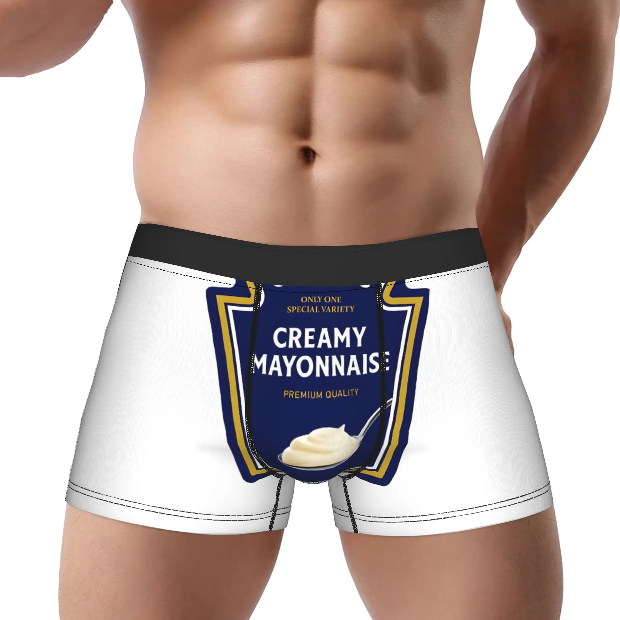 

Mayonnaise Underpants Homme Panties Man Underwear Mayonnaise Print Shorts Boxer Briefs