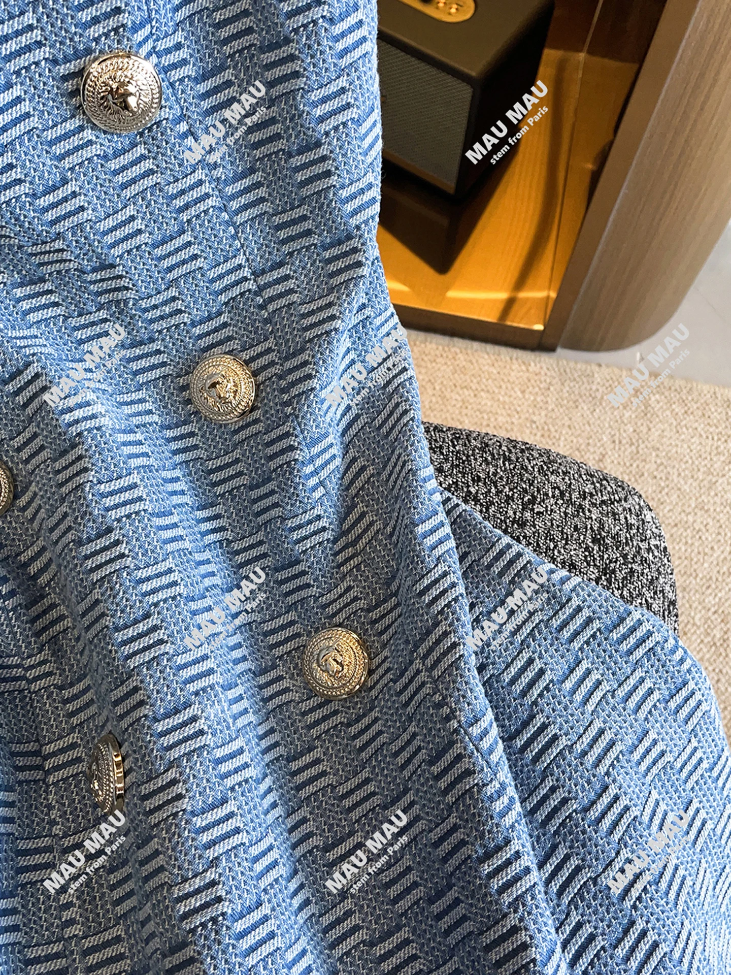 High-End-Herbst-Plaid-Svel-Weste für Damen Dr. Ele Commute Sle, hohe Taille, A-Linie, Silhouette, Ba-Reißverschluss