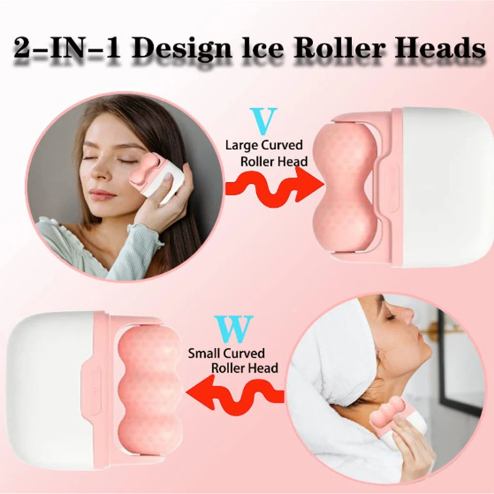 Cold Roller Tester Cold Compress Skin Care Tool Facial Massager Beauty Devices Ice Roller Massager Double Head Ice Roller