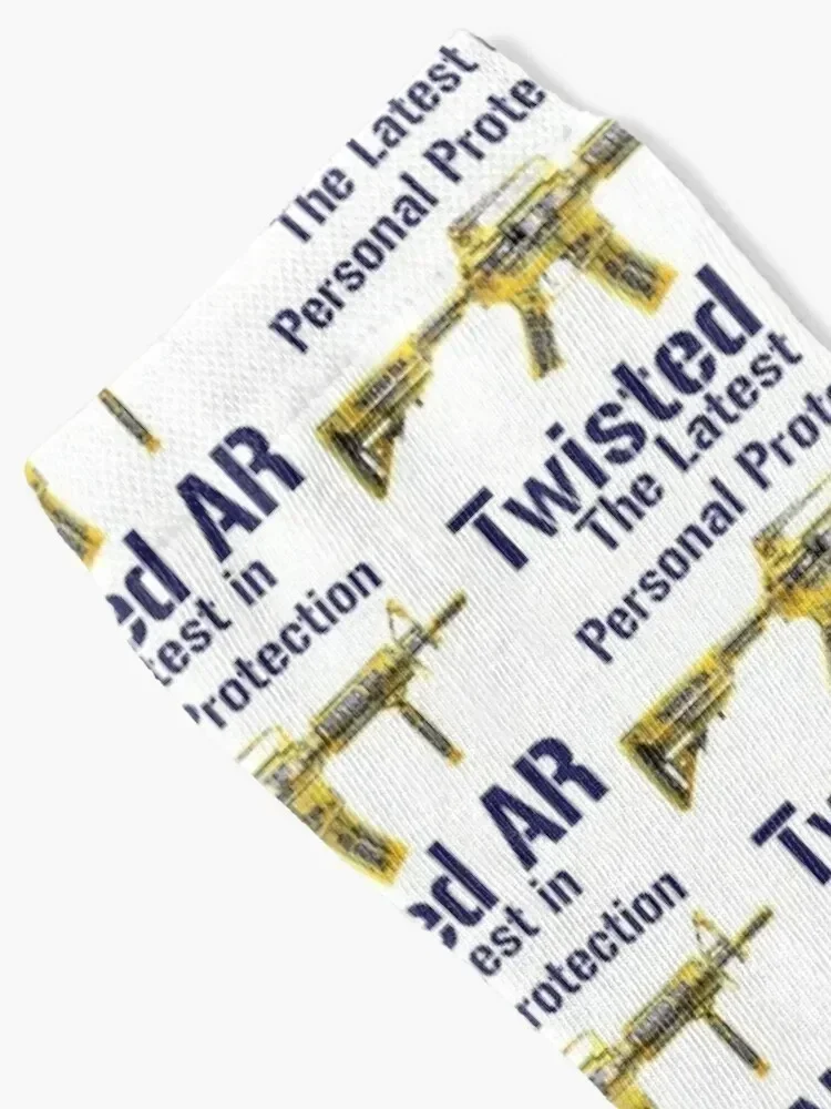Twisted Tea Automatic Rifle Socks snow retro funny gift bright garter Boy Socks Women's