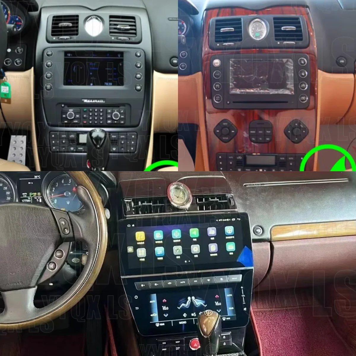 12.3” Qualcomm Android Screen For Maserati Quattroporte 2004-2012 Stereo Carplay Car Multimedia Player Autoradio DSP Navigation