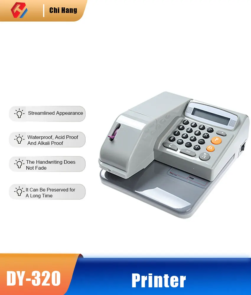 

110-220V Check Machine Small English Electric Bank Counter Standard Check Printer Hong Kong Dollar Euro Pound Sterling Printer