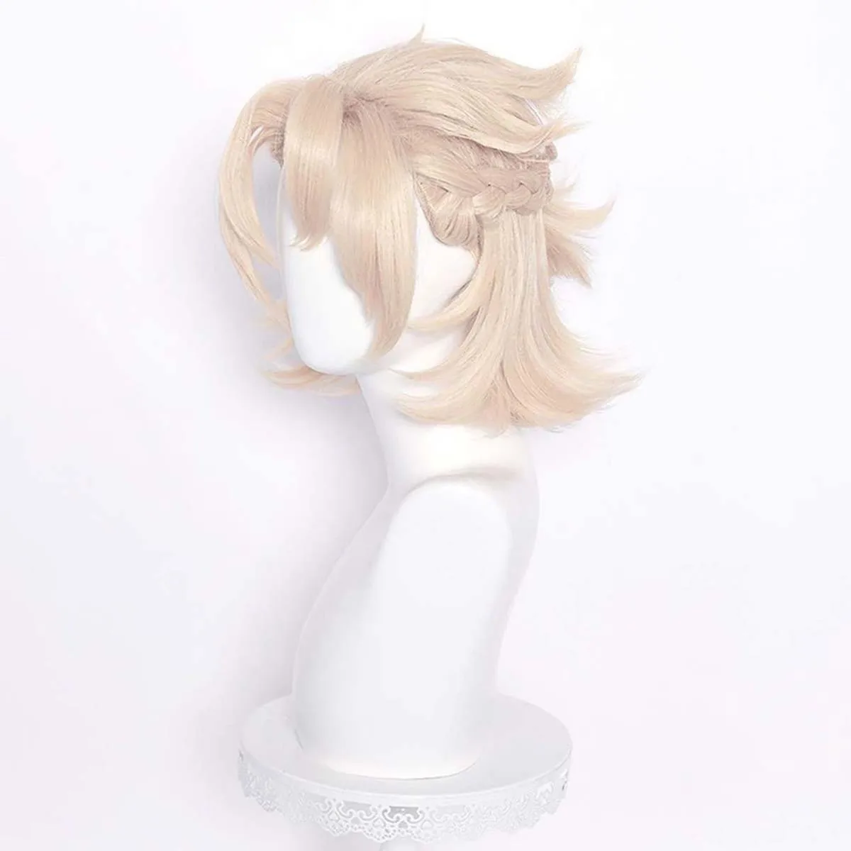 Festival Christmas Halloween Albedo Twist Braid Wig for Game Genshin Impact
