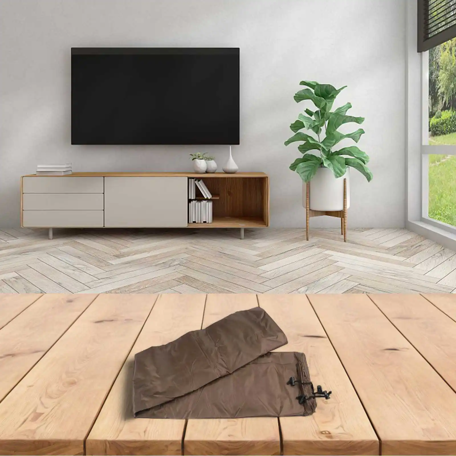 Mobile TV Stand Cover 210D Oxford Cloth Waterproof Dustproof For 45-60 Inch Cart Outdoor Garden Protection Accessories