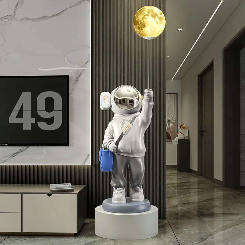 Large Astronaut Star Projector Lamp - Bluetooth Speaker Ornament for Living Room TV Cabinet Decor