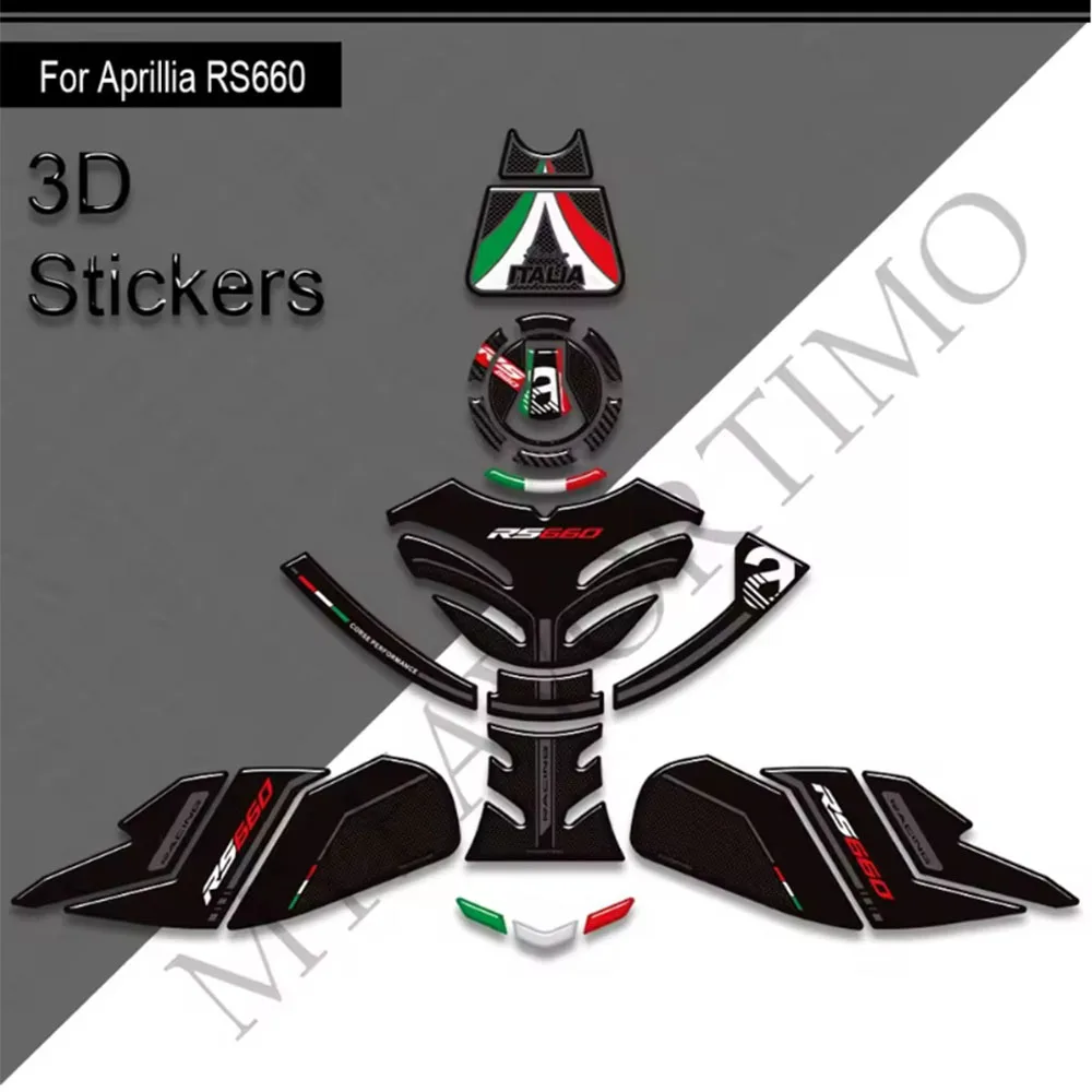 

Motorcycle For Aprilia RS660 RS 660 Tank Pad Cap TankPad Grips Gas Fuel Oil Kit Knee Fairing Fender Stickers Decals Protector