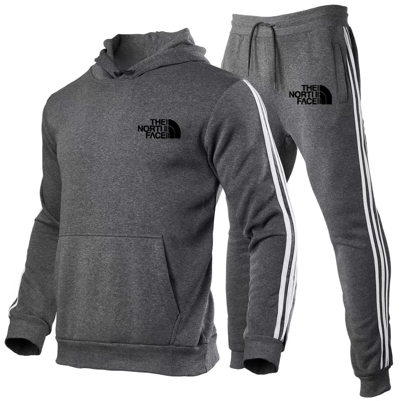 

2025 model minimalist outdoor sportswear set, sporty casual hooded sportswear set, hooded sporty casual set with trousers, luxur