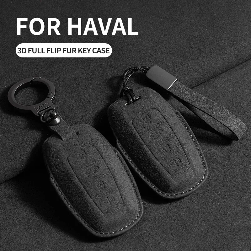 

Car Key Case Cover Shell For Great Wall Haval Jolion 2022 H6 H7 H4 H9 F5 F7 F7X F7H H2S GMW Dargo Alcantara Car Key Accessories