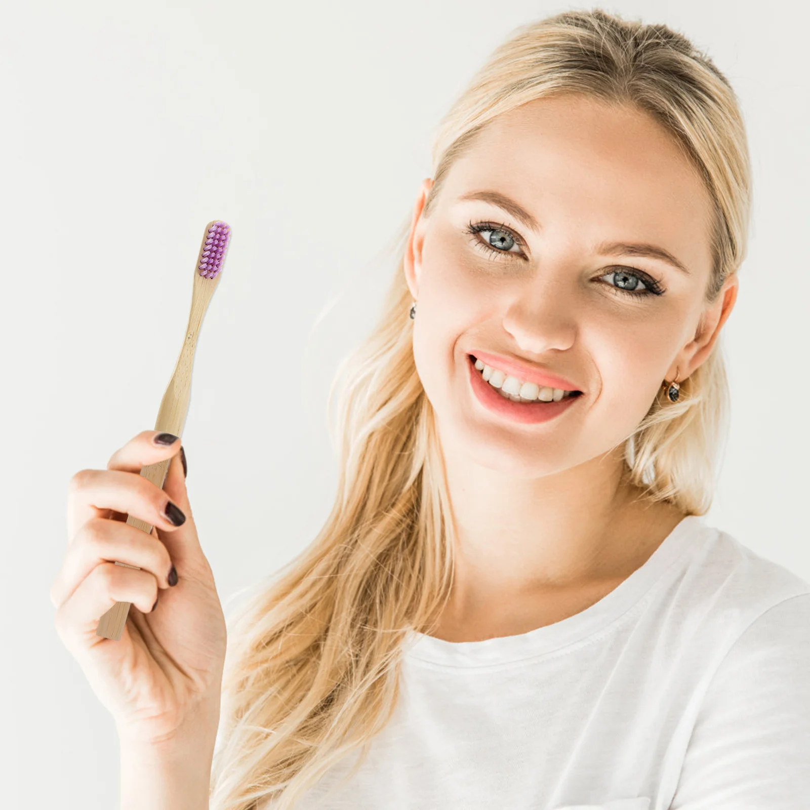 7Pcs Sustainable Bamboo Toothbrush Set Replaceable Bristle Heads Biodegradable Travel Friendly Oral Hygiene Essential