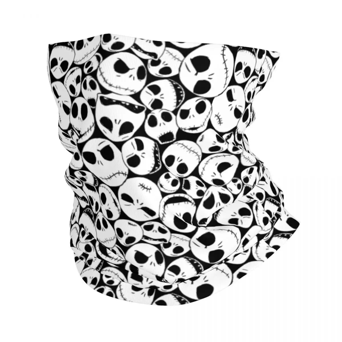 Custom Nightmare Before Christmas Jack Bandana Neck Gaiter Windproof Face Scarf Cover Halloween Movie Headwear Tube Balaclava