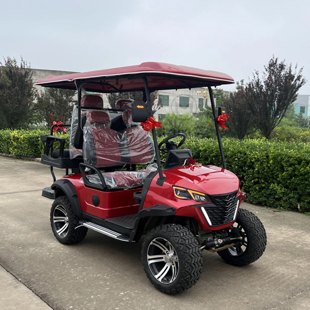 Comfortable Driving Golf Carts Electric Golf Cart 4 Seater Factory 2+2 Seat Sightseeing Bus Club Cart Electric Golf Buggy