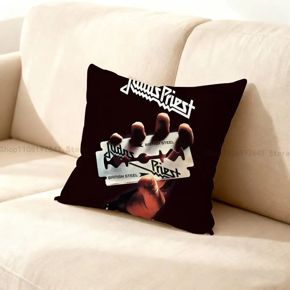 

Rock Band J-Judas Priest Pillow Case For Sofa Decor Car Office Room Printing Cushion Cover Decorations and Protector