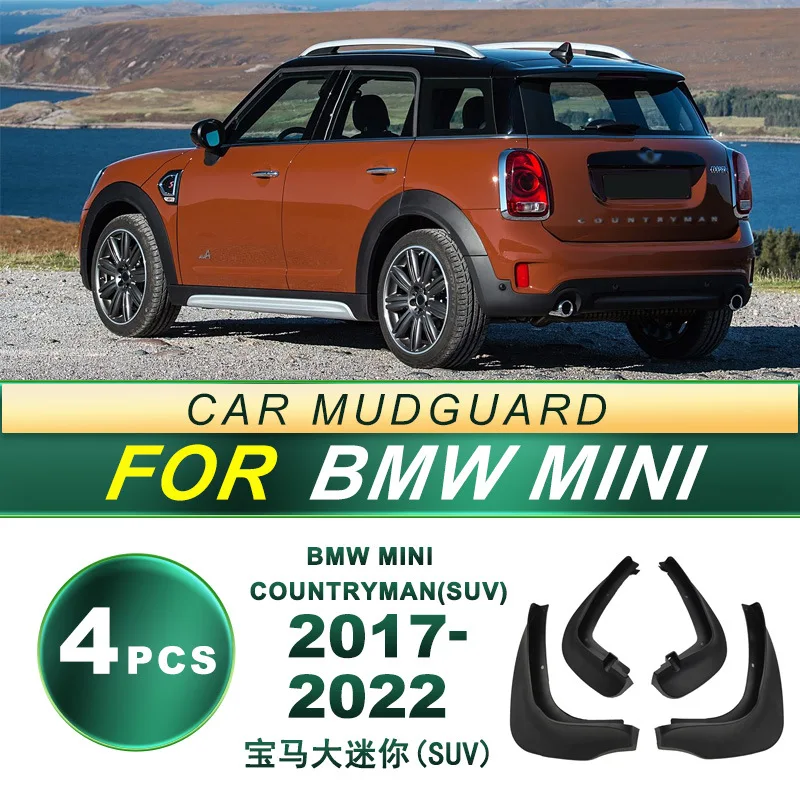 For MINI Countryman 2017-2022 SUV Mud Flaps Set Advanced Soft Rubber Mudguards Enhanced Fender Protection All Weather Upgrade