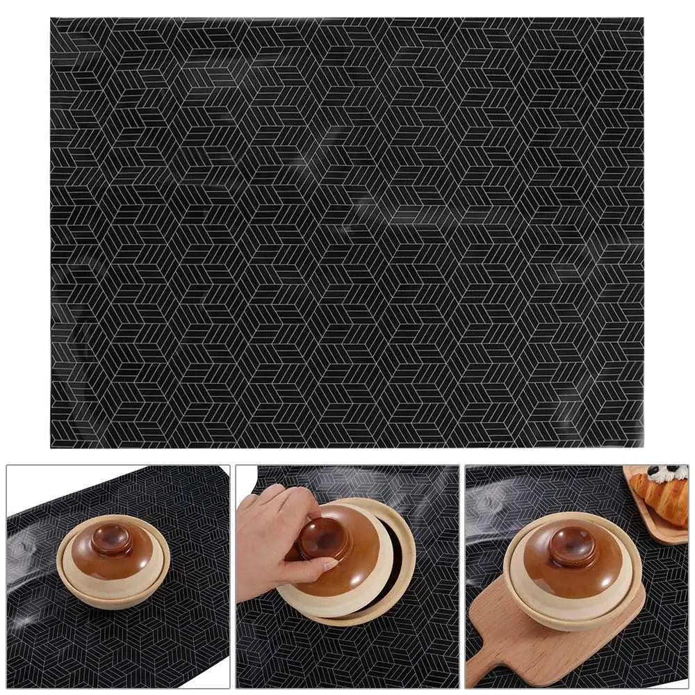 Silicone Induction Cooktop Mat 52×78cm Heat-resistant Cooktop Protector Mat Water Resistant Food-Grade Electric Stove Cover Pad