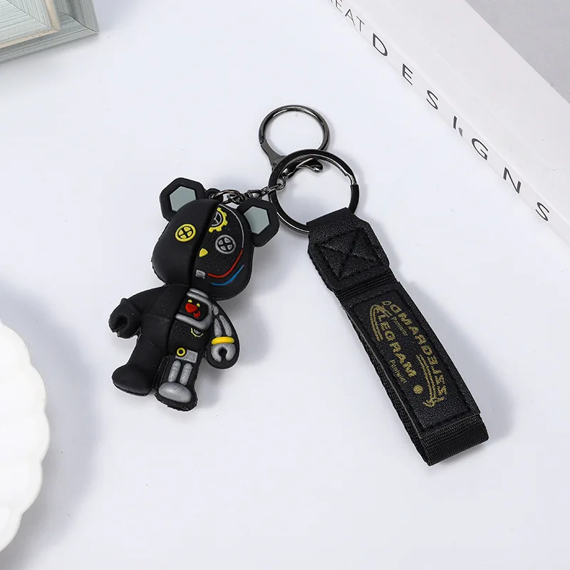 Cute Mechanical Bear Keychain, Personalized Small Pendant
