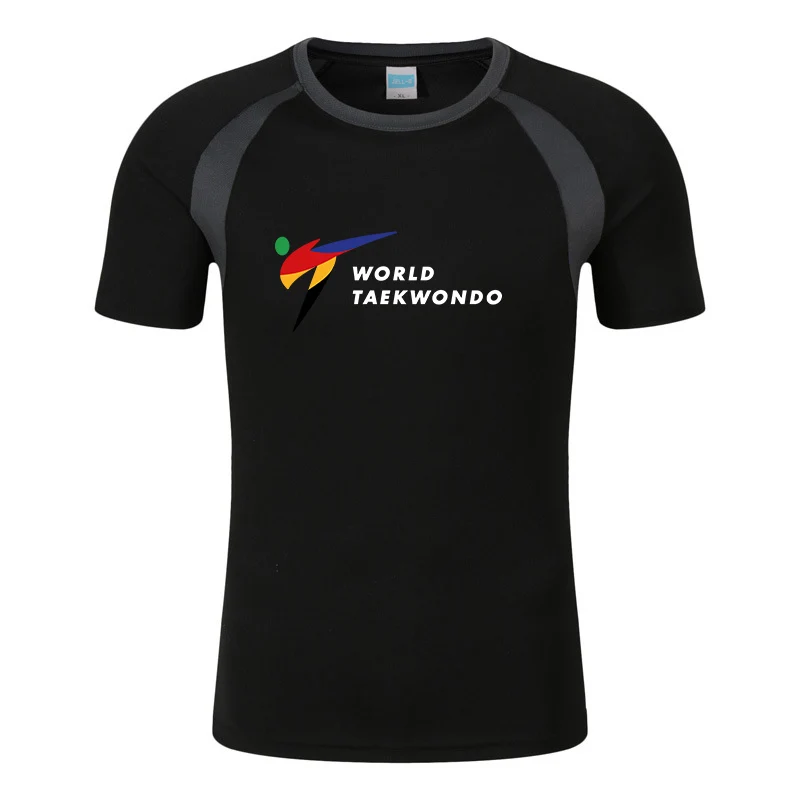 WTF World Taekwondo Federation-Camiseta estampada a la moda para hombre, camiseta de verano de algodón raglán de manga corta con cuello redondo, ropa de calle