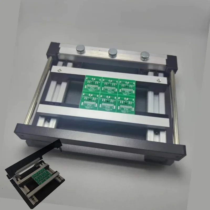 Pcb Steel Printing Table 100*100 mm SMT Steel Mesh Steel Sheet Solder Paste Wire Printing Small Micro Screen Printing Machine