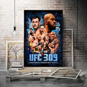 U-Ultimate F-Fighting C-אליפות UFC דביקה עצמית אמנות פוסטר קיר באיכות HD רטרו פוסטרים לעיצוב הבית 10 best sales פוסטרים של UFC - №4