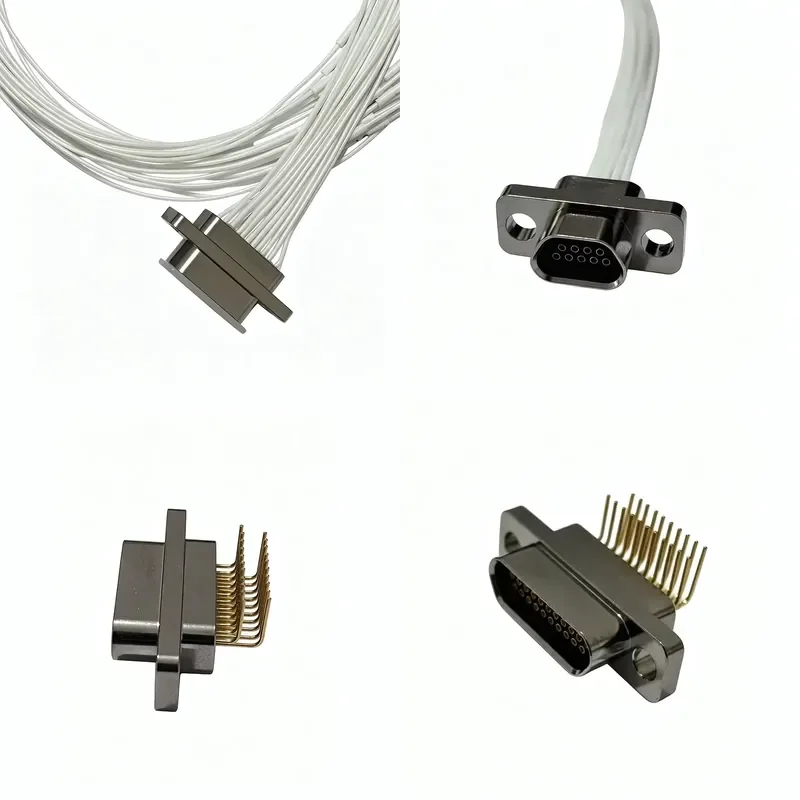 J30J series miniature rectangular connector 9/15/21/25/37 pin male/female PCB mounting socket plug aviation grade aluminum
