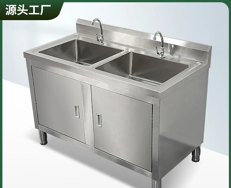 304 stainless steel sink cabinet kitchen restaurant sink sink flat integrated cabinet cabinet household commercial