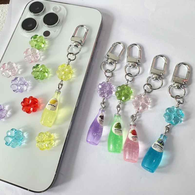 C71A 5 Pack Lucky Bottle Phone Decorations Phone Jewelry Resin Texture for Phone Bag