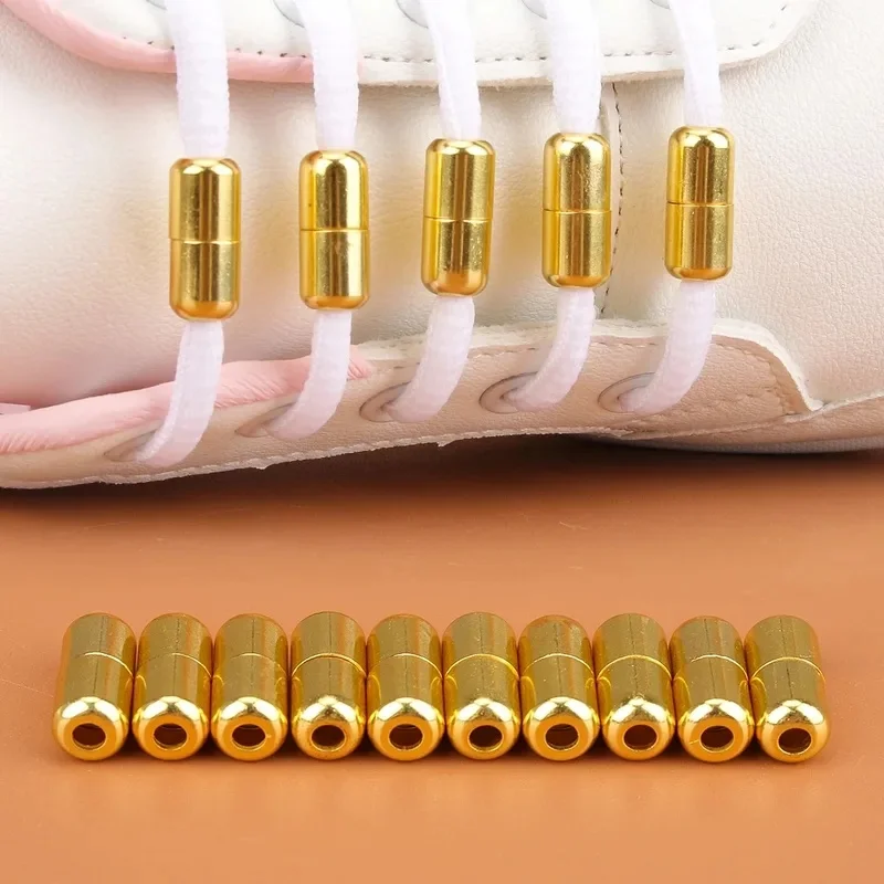 10-40Pcs Aluminum Men Women Shoelace Buckle Metal Lace Shoelaces Lock Kids And Adult No Tie Lazy Laces Capsules Bucklessories