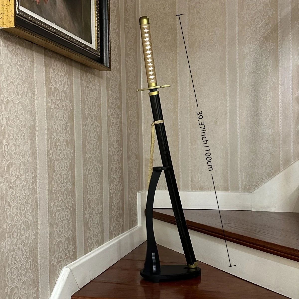 39.3インチ ブリーチ ウルキオラ 木製刀 剣 オリジナル侍刀 忍者 日本刀 コスプレアクセサリー 小道具 おもちゃ