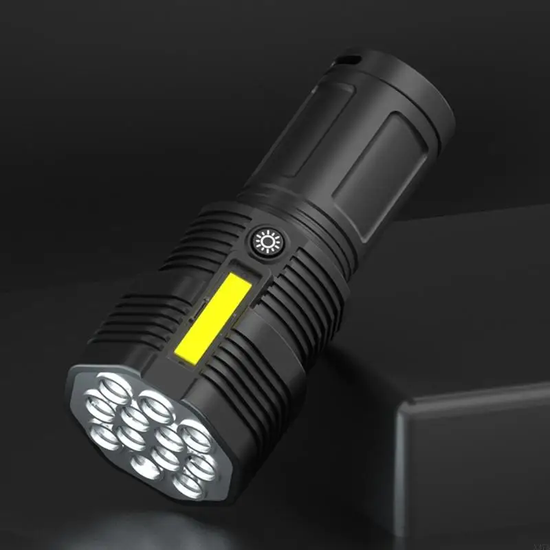 X37b đèn pin đèn LED mạnh mẽ USB Torches có thể sạc lại với 4 chế độ ánh sáng Ngọn đuốc để cắm trại, ngoài trời, đi bộ đường dài
