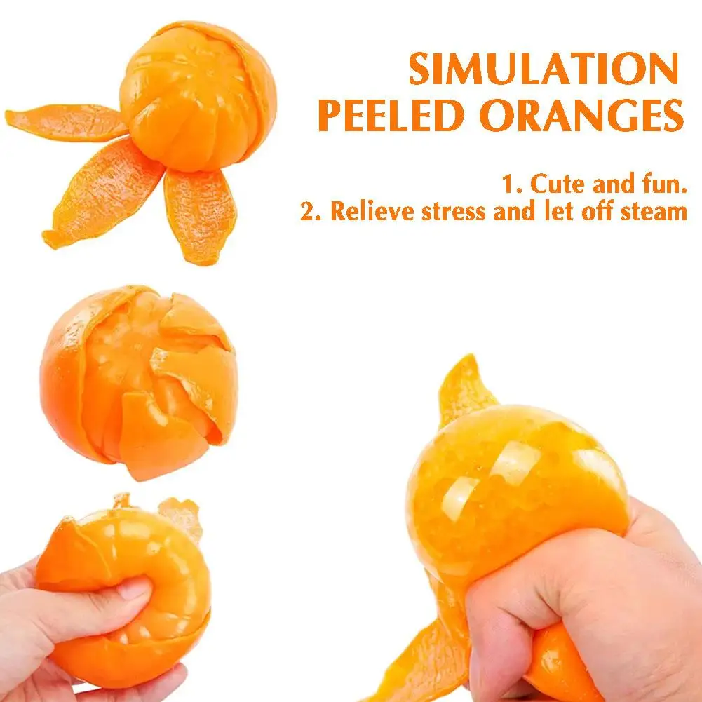 

1 Pcs Simulation Peeled Orange Squeeze Fidget Toys With Slow Toy Toys Bounce Trick Stress Relief Prank Anti-Anxiety Toy Fru P0L3