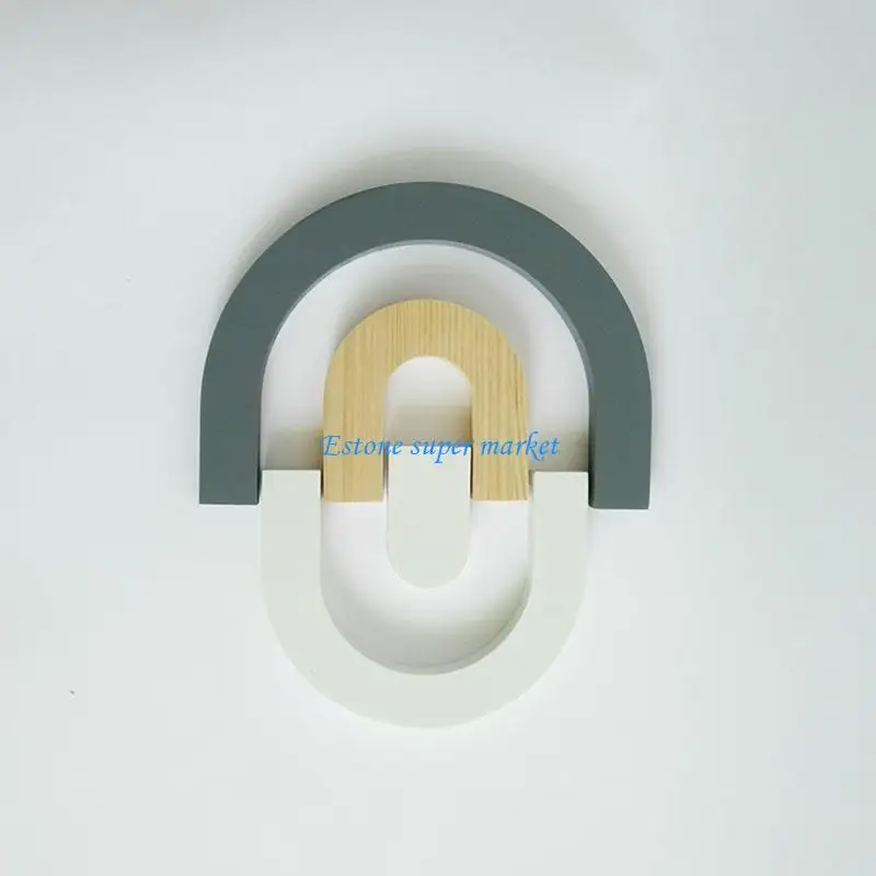 090B Kinderen Onderwijs Speelgoed Cadeau Baby Kinderen Hout Regenboog Stapelspel Bouwsteen