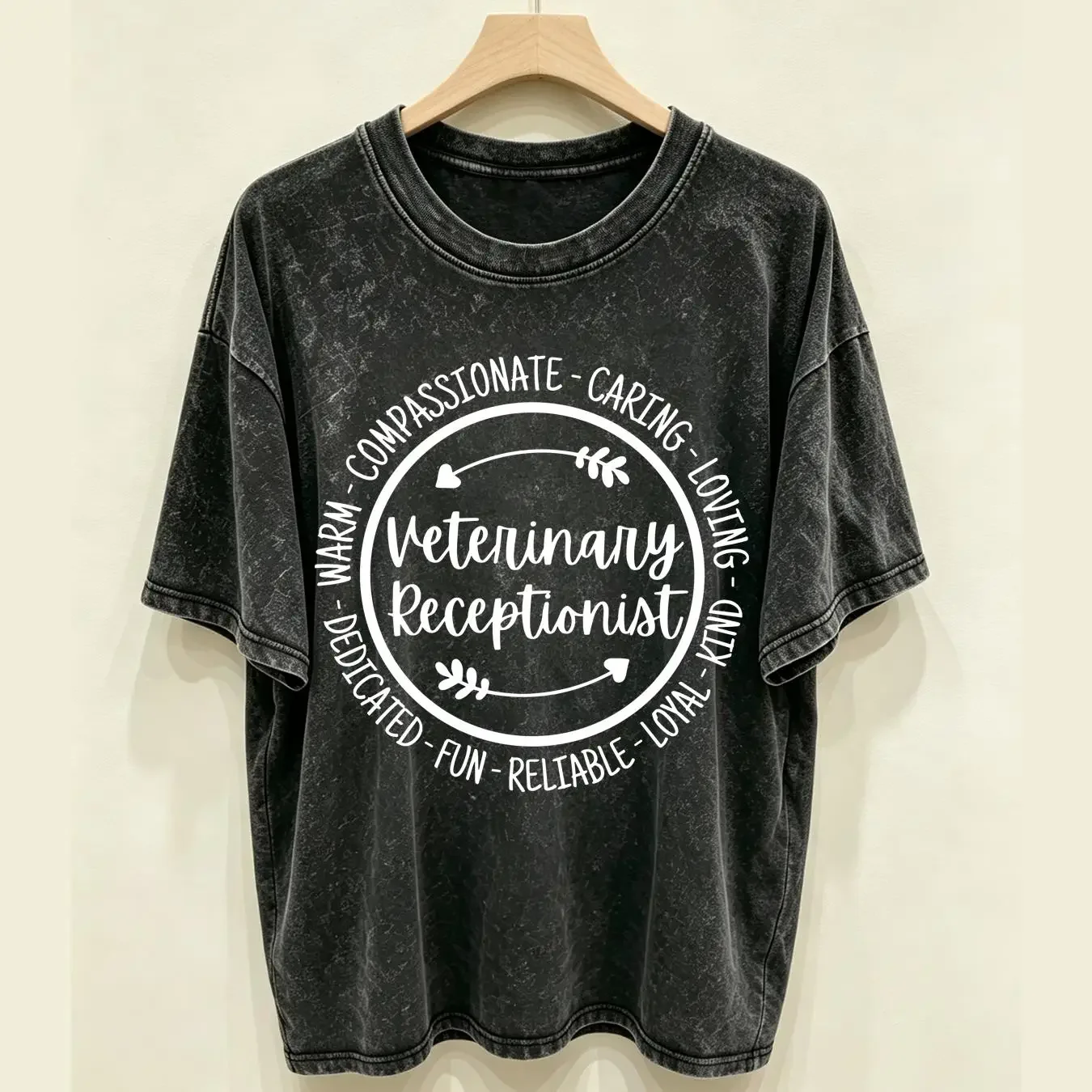 washed T Shirt Veterinary ReceptionisT Vet Front Office Appreciation Student AssistanT long or short sleeves vintage Washed