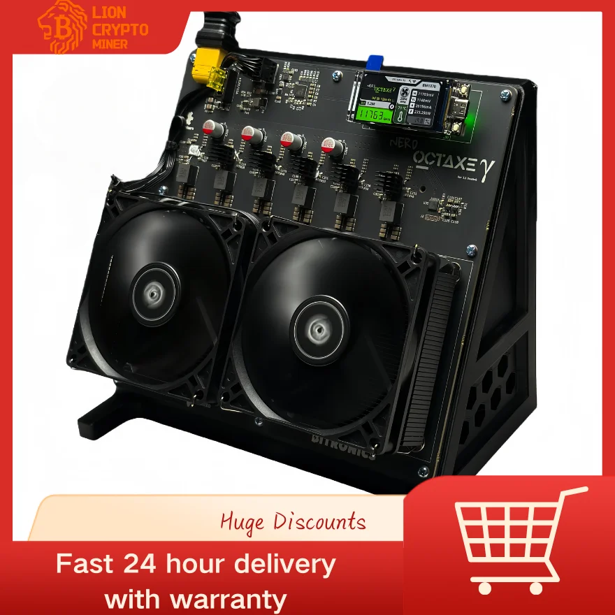 

Hot-Selling NerdOCTaxe 12TH/s Miner-Black Variant BM1370 Core Chip, Bitcoin-Dedicated High-Efficiency Mining Unit