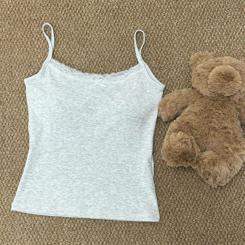 Mulheres camisola regata sexy arco sem mangas espartilho topo com almofada no peito doce rendas retalhos colheita topos verão magro elegante camis