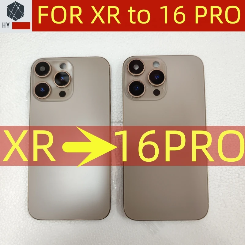 housing  For XR Like 16 Pro Housing XR Up To 16 Pro Housing Back DIY Back Cover Housing Battery Middle Frame Replacement