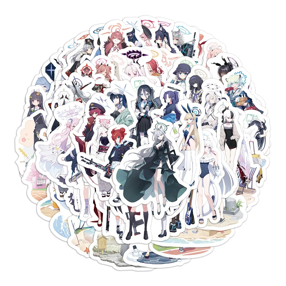 

10/60PCS Blue Archive Game Stickers Cute Kawaii Decals For Kids Toy Phone Guitar Luggage Scrapbook Computer PlayStation Stickers