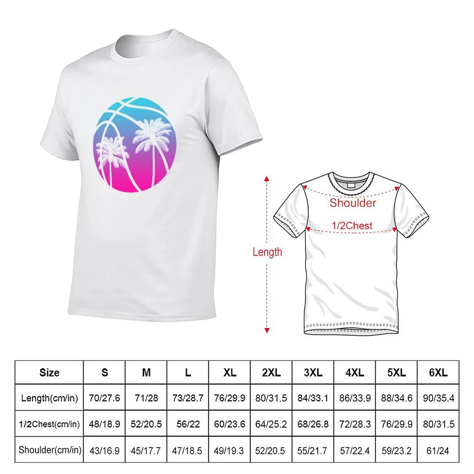 Miami Vice Basketball - White T-Shirt aesthetic clothes customizeds designer t shirt men