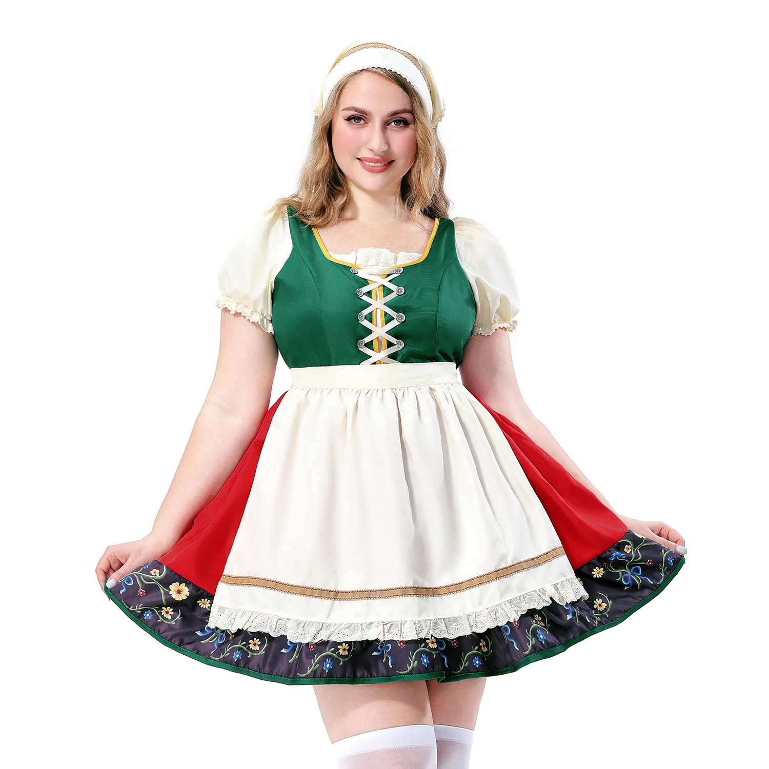 

New 2026 Large Size Dirndl Bavarian Beer Festival Costume Carnival Performance Dress Halloween Dress Women's Traditional Clot...
