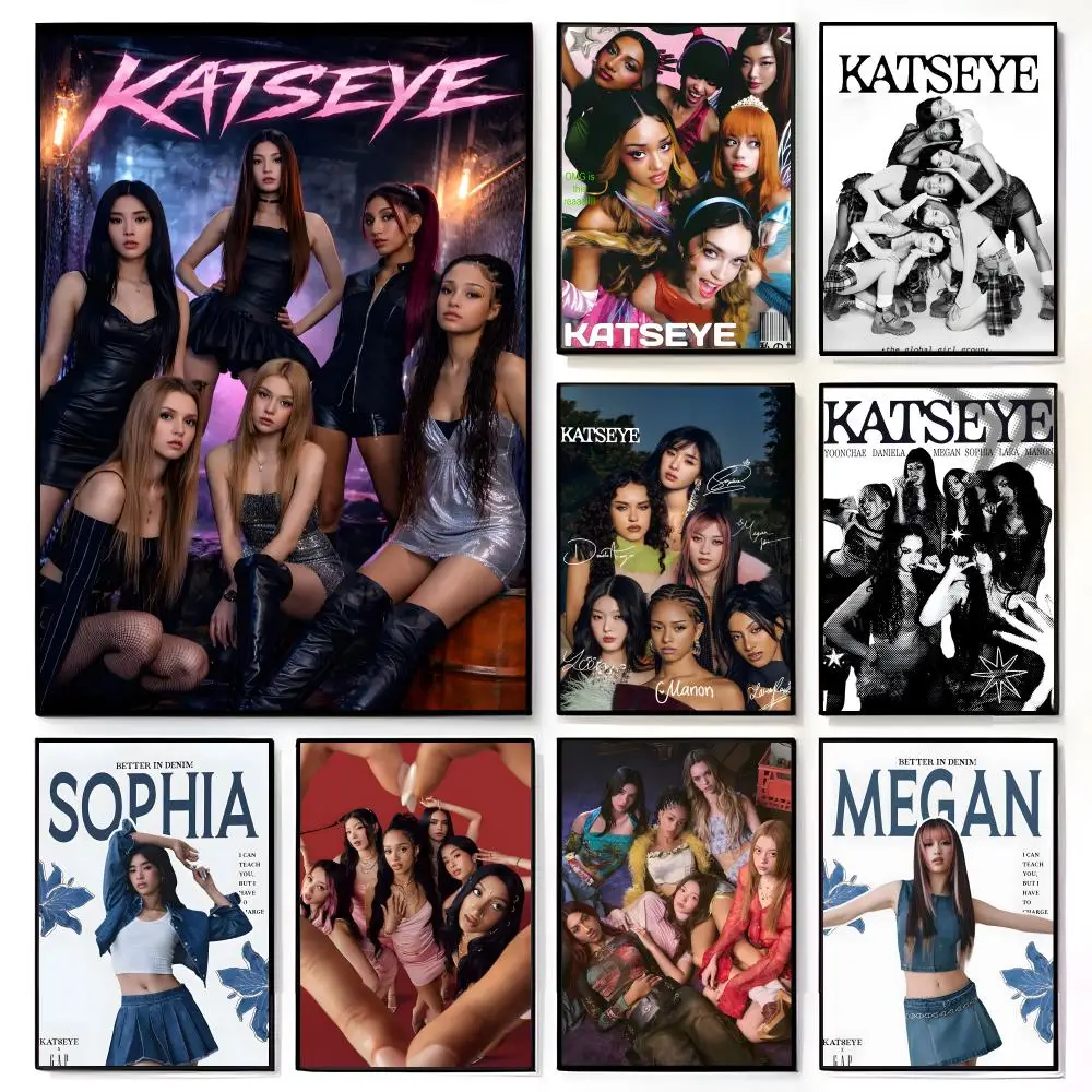 Casual Trendy Glamorous k-pop girl group Poster American Film Mural Home Childrens Room Wall Decor Print