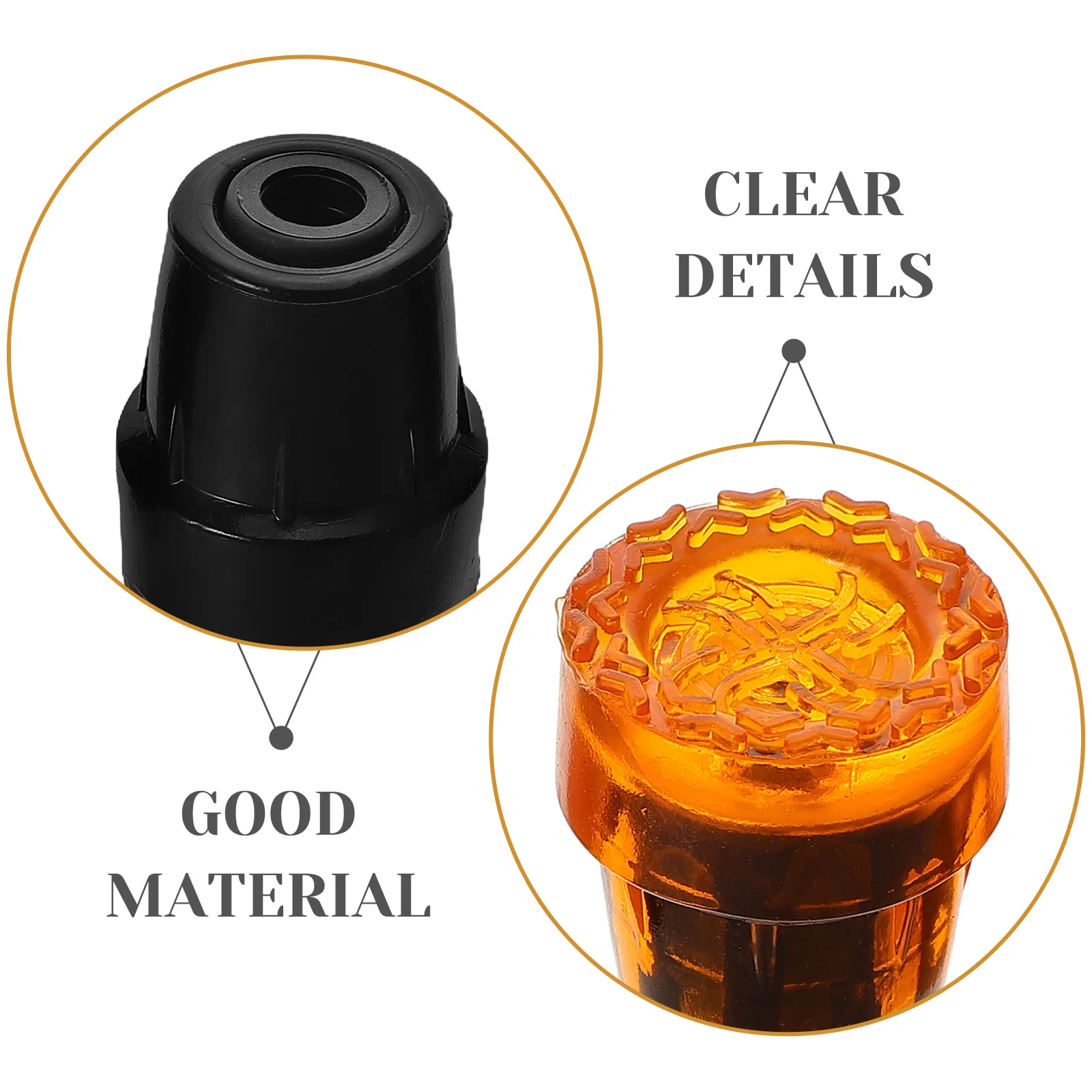 4 pezzi punte antiscivolo per bastoncini da trekking coperture di ricambio per escursionismo bastone da passeggio protezioni per i piedi della stampella punte della canna