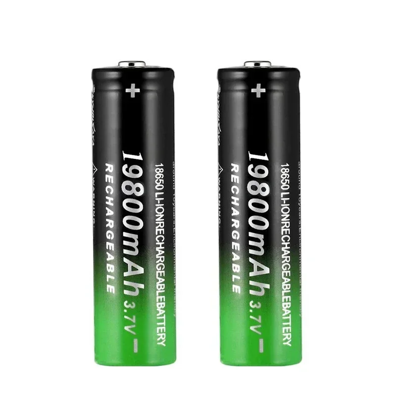 100%18650 3.7V Battery 19800mah Lithium RechargeableBatteriesLi-ionCell Large Capacity SpareBatteria for Flashlight Electric Toy