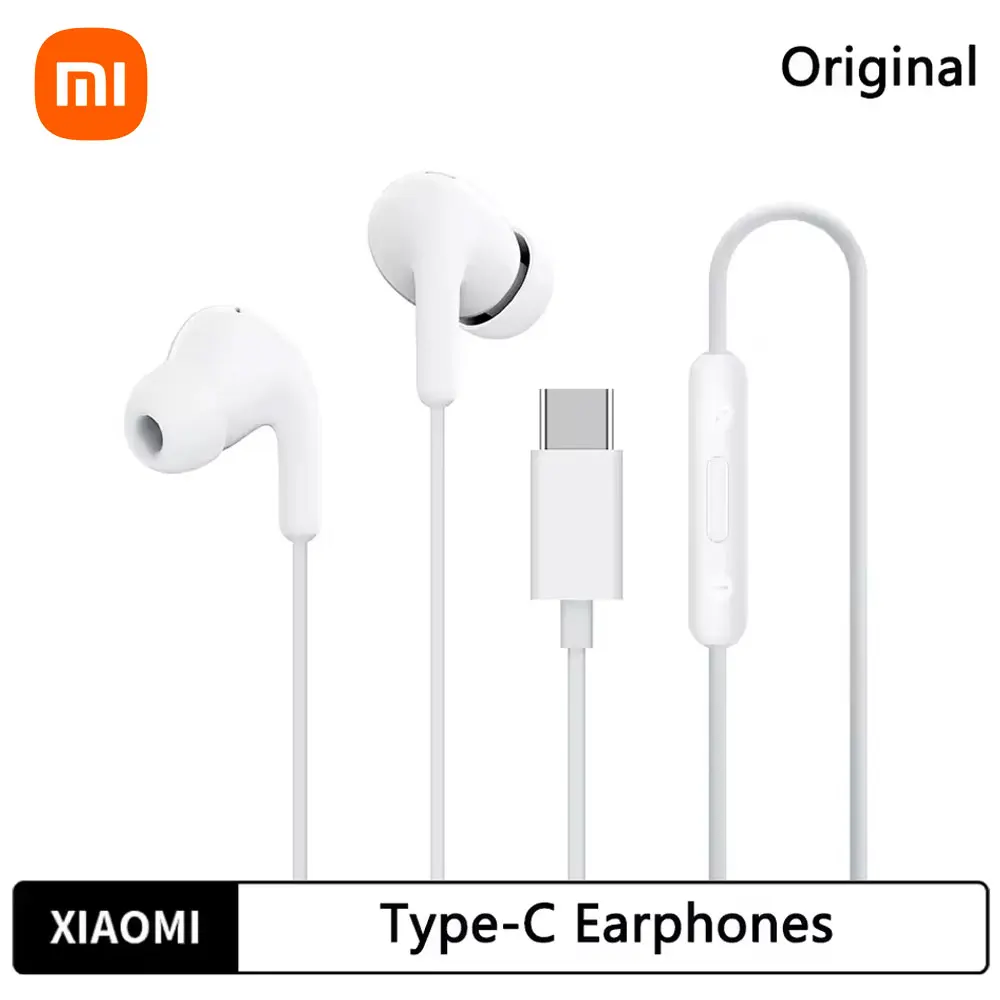 جديد الأصلي Xiaomi نوع C سماعات أذن سلكية داخل الأذن سماعة سماعات أذن رياضية مع ميكروفون سماعات أذن استريو ملحقات الهاتف