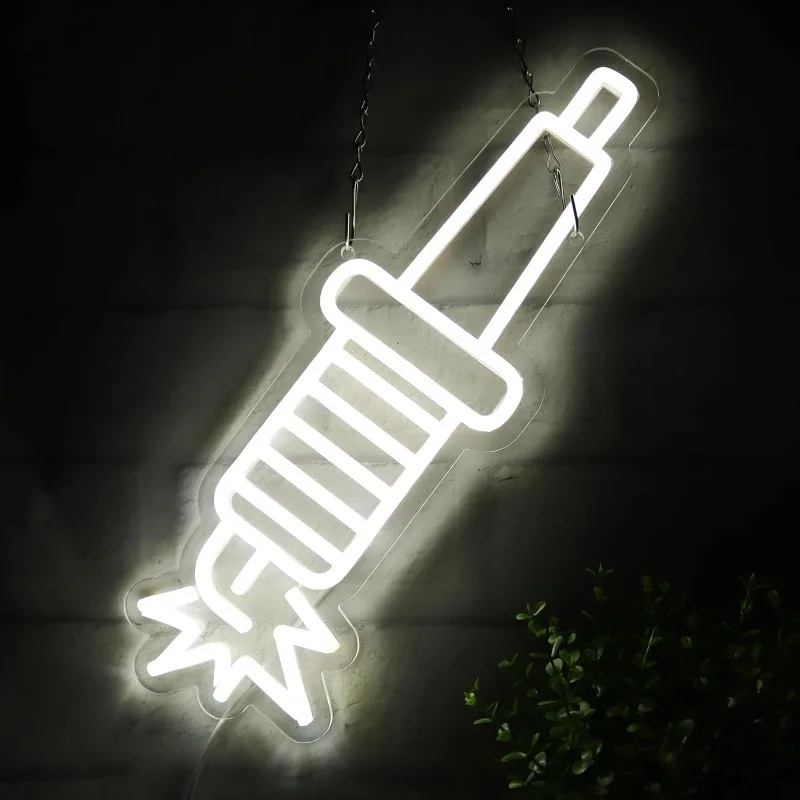 Dimmable Spark Plugs Neon Sign for Wall Decor USB Powered Led Business Signs for Man Cave,Garage,Car Stores,Auto Repair Shops