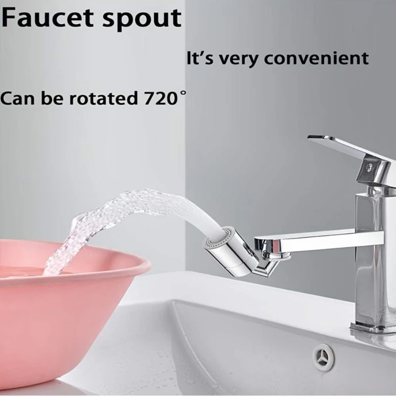 Universal Rotation Faucet Extender Sprayer Head Kitchen Bathroom Robot Arm Extension Faucets 360° Sink Sprayer Kitchen Tools