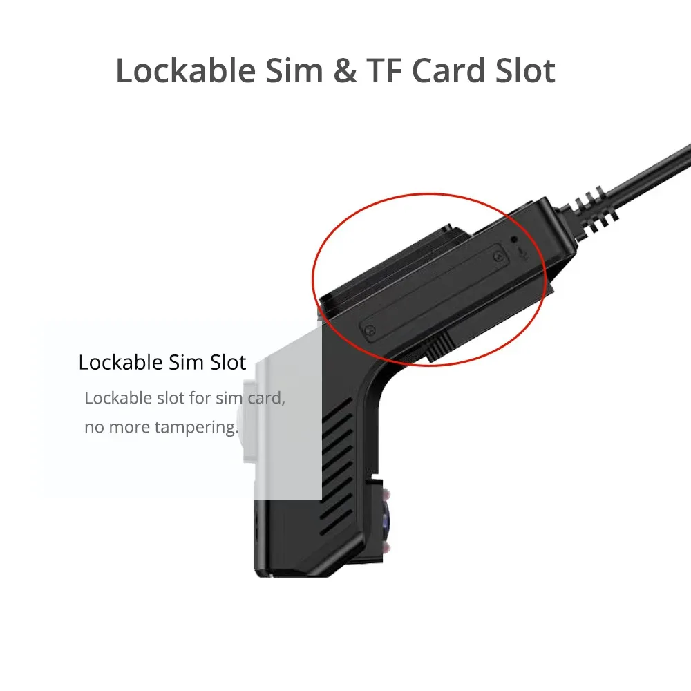 T2-mini cámara de salpicadero 4g con doble lente y visión nocturna con corte frontal y IR con monitor remoto compatible con cmsv6