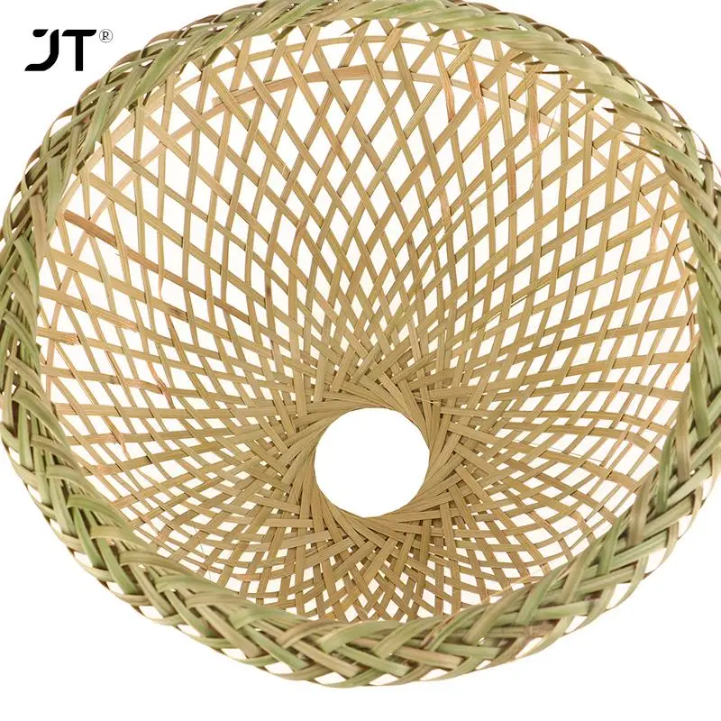 6 styles handmade Bamboo Woven Shade Lamp Light Rattan Wicker Shades Woven Ceiling Cover Chandelier Lampshade