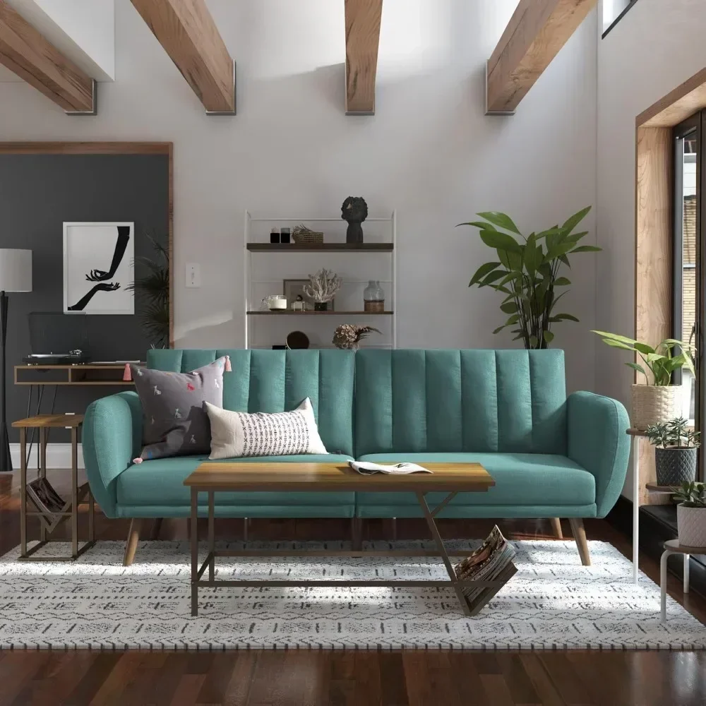 2115829N Brittany Futon, Light Blue furniture living room  living room furniture couch sofa bed sofas set living room furniture