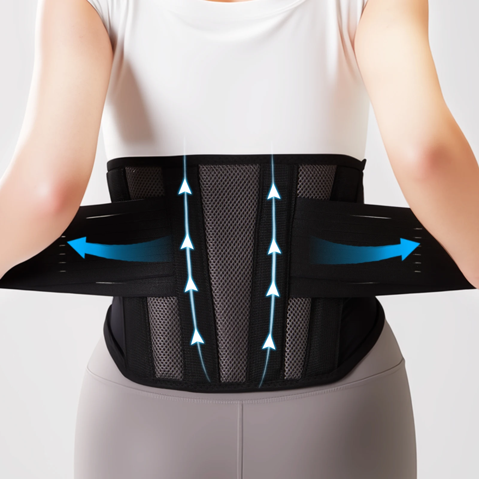 

Back Brace for Lower Back Pain Relief,Sciatica, Lumbar Support Belt for Work for Men&Women,4 Reinforced Stays