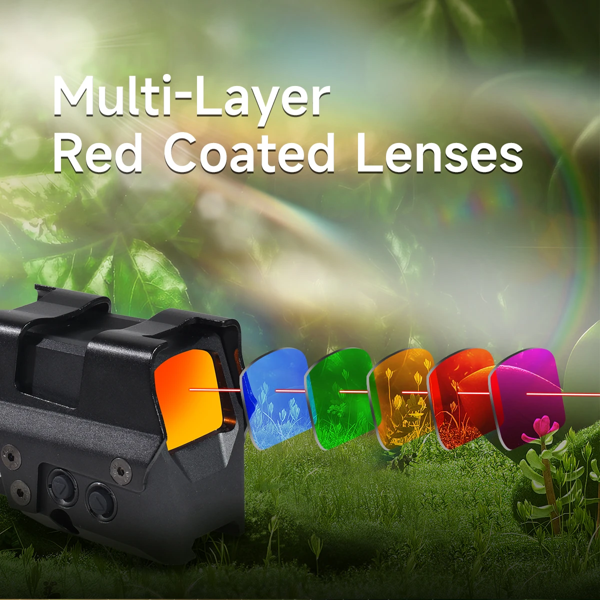 8T ريد دوت تعمل بالطاقة الشمسية البصر ريفلكس شبكاني ريد دوت مغلق عدسة الكاميرا التكتيكية البصرية المدمجة نطاقات البندقية يناسب السكك الحديدية 20 مللي متر #3