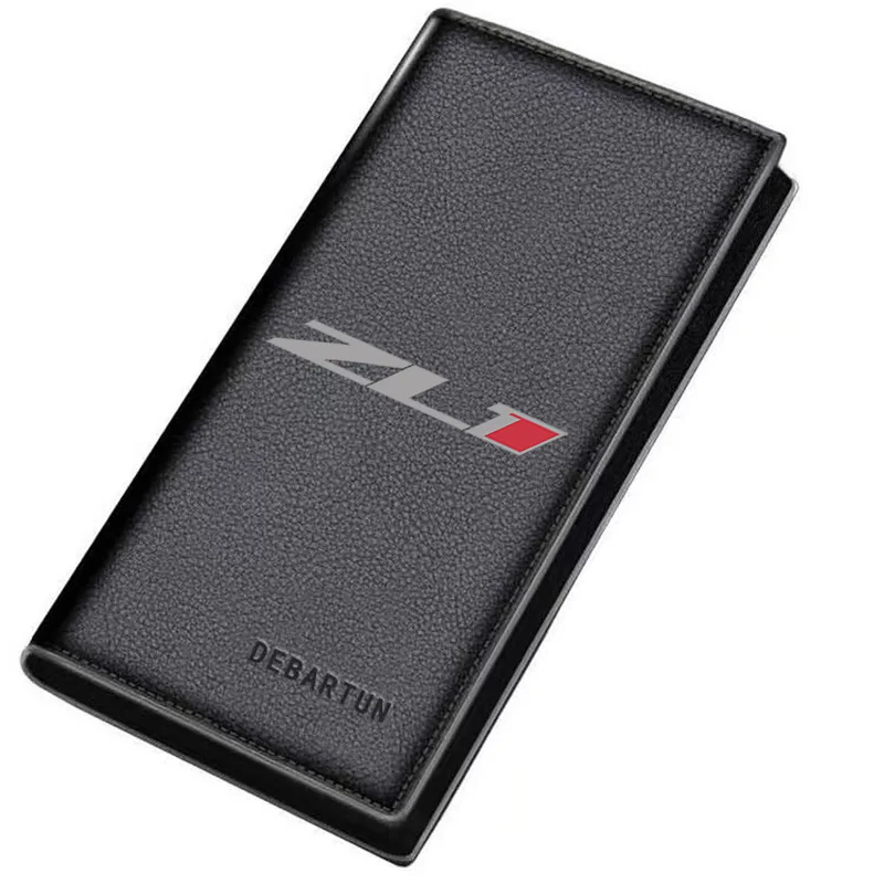 Silver gray letter ZL one  Men's Long Wallets Business Stylish Printing Design Casual Use Christmas Valentine's Father's Day Gif